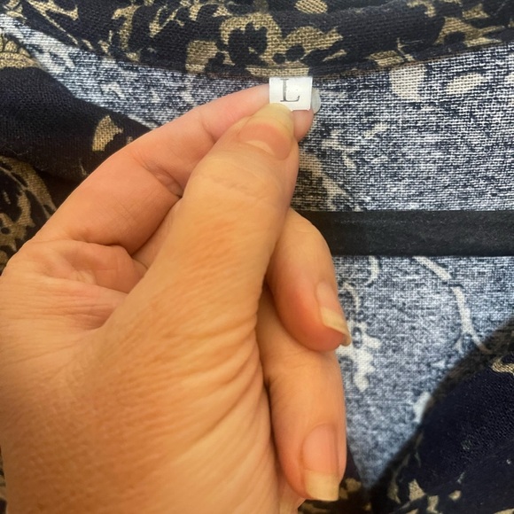 Botanical tree print shirt dress split lapel maxi lagenlook large dark romantic - Picture 9 of 11